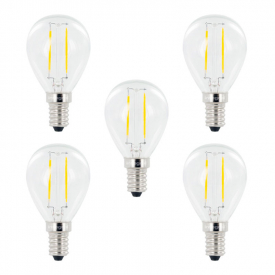 Integral LED Full Glass Mini Globe E14 2.8W (25W) 2700K Non-Dimmable Lamp – 5 Pack