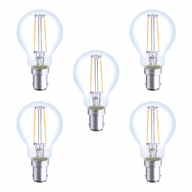 Integral LED Full Glass Mini Globe B15 2W (23W) 2700K Non-Dimmable Lamp – 5 Pack