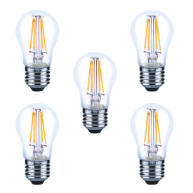 Integral LED Full Glass Mini Globe E27 4W (40W) 2700K Non-Dimmable Lamp – 5 Pack