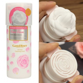 3D Rose Face Wash Foaming Cleanser Moisturizing Nourishing Skin Care Acne Blackhead Remover Face Cle