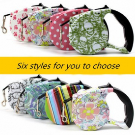 5M Six Styles Puppy Pet Dog Cat Automatic Retractable Traction Rope Walking Lead Leash