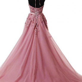 Chicloth Aline Halter Black Long Prom Dresses 2020