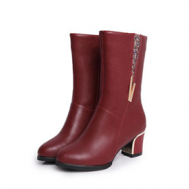 Elegant Metal Decoration Boots