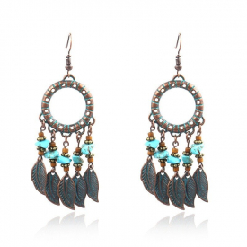 Bohemian Multi-layer Leaf Ear Drop Earrings