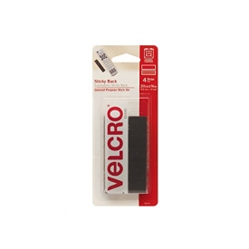 VELCRO Brand 90075  – Sticky Back – 3 1/2″ x 3/4″ Strips, 4 Sets – Black