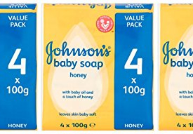 Johnson’s Baby Soap with Baby Oil and a Touch of Honey, 100 G / 3.5 Oz Each, 4 Count (Pack of 3) 12 Bars Total