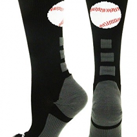 Baseball Logo Crew Socks (Black/Graphite, Small)