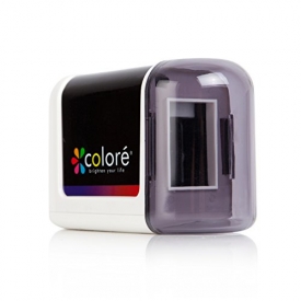 Colore Electric Pencil Sharpener – Powerful, Small, Battery Operated Heavy Duty, Safe Sharpeners for Kids, School, Office