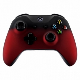 Xbox One S Wireless Bluetooth Controller For Microsoft Xbox One Custom Soft Touch (Fade Red)