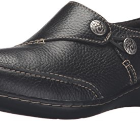 Clarks Women’s Ashland Lane Q Slip-On Loafer, Black, 7.5 M US