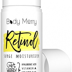 Body Merry Retinol Surge Moisturizer – All in one anti aging / wrinkle & acne face cream w natural Hyaluronic Acid + Vitamins for day and night use – Perfect for men & women for deep hydration & care