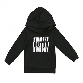 Unisex Baby Autumn Winter Hooded Sweatshirt Infant Boys Girls Cotton Hoodies with Kangaroo Muff Pockets (2-3 Years, Black)