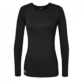 Sivvan Women’s Comfort Long Sleeve T-Shirt/Underscrub Tee – S8500 – Black – M