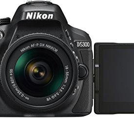 Nikon D5300 Digital SLR Camera – Black (24.2 MP, AF-P 18-55mm VR Lens Kit) 3-Inch LCD Screen – International Version (No Warranty)