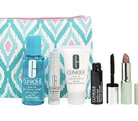 2017 NEW Clinique 7pc Skincare Makeup Gift Set Sculptwear Lift and Contour Serum for Face and Neck & More! ($75 Value)