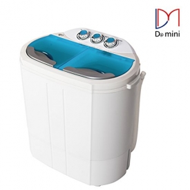 Do mini Portable Compact Twin Tub 9.8Ibs Capacity Washing Machine and Spin Dryer