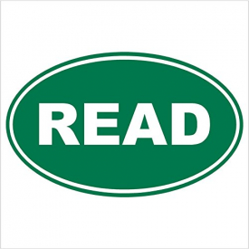 READ EURO OVAL – Books Literacy Kindle – Vinyl Car Decal Sticker #1735 (5.5″, Green)