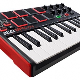 Akai Professional MPK Mini MKII | 25-Key Ultra-Portable USB MIDI Drum Pad & Keyboard Controller with Joystick, VIP Software Download Included