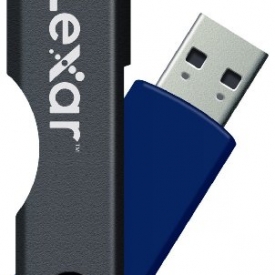 Lexar JumpDrive TwistTurn 8GB USB Flash Drive LJDTT8GBABNL (Black/Blue)