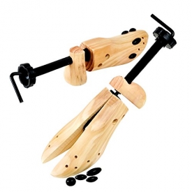Plixio Pair of Wooden Two-Way Adjustable Shoe Stretchers, Professional Shoe Expander for Men and Women’s Dress & Casual Shoes