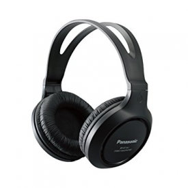 Panasonic Full-Sized Lightweight Long-Cord Headphones – Black (RP-HT161-K)