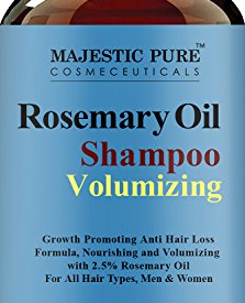 Majestic Pure Rosemary Shampoo, Sulfate Free with 2.5% Pure Rosemary Essential Oil, Growth Promoting Anti Hair Loss for Men & Women – 16 fl oz