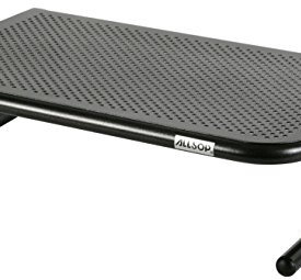 Allsop Metal Art Jr. Monitor Stand, 14-Inch wide platform holds 40 lbs with keyboard storage space – Pearl Black (30165)