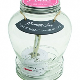 Top Shelf Love Notes Memory Jar ; Unique and Thoughtful Gift Ideas for Husband and Wife ; Romantic Gifts ; Memorable Keepsakes ; Kit Comes with 180 Tickets and Decorative Lid