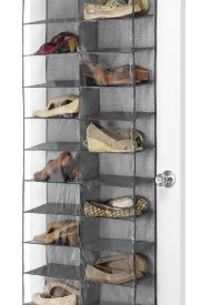 Whitmor OTD Shoe Shelves 26 Sections Crosshatch Gray