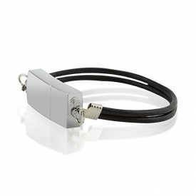 Usbkingdom 16GB Metal USB 2.0 Flash Drive Leather Bracelet Wristband Design Flash Drives Memory Stick Pendrive (8 Inch Length)
