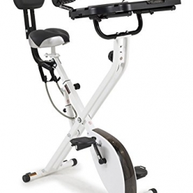 FitDesk 3.0 Desk Exercise Bike with Massage Bar, White