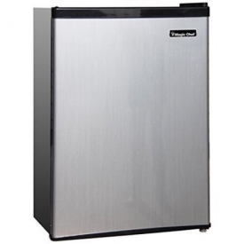 Magic Chef 2.4 cu ft Compact Single Door Refrigerator, Stainless Look
