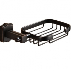 Elegant Oil Rubbed Bronze Finish Soap Dish Holder Wall Mount Bath Soap Storage Basket Bathroom Accessory Made of Solid Brass