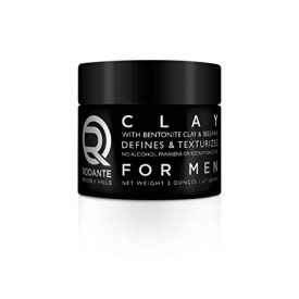 Rodante Bentonite Hair Clay Wax Pomade for Texture & Defines Matte Paste Finish. Men’s Hair Cream for Medium & Dry Hold with Beeswax. No Alcohol & Parabens. Made in USA 2 oz.