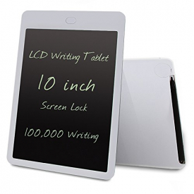 LCD Writing Tablet, 10-inch Screen Lock Electronic Writing Board, Portable Handwriting Notepad with stylus for Kids and Adults at Home, School and Work Office.