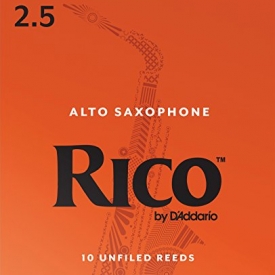 Rico by D’Addario RJA1025  Alto Sax Reeds, Strength 2.5, 10-pack