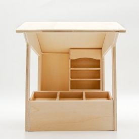 Odoria 1:12 Miniature DIY Grocery Store with Display Counter and Canopy Dollhouse Furniture Accessories