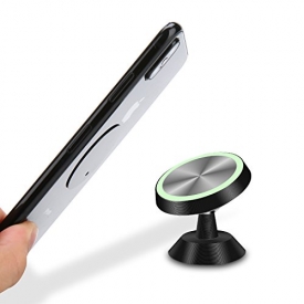 Magnetic Car Phone Mount,KENVENTY 360°Universal Rotation Magnetic Luminous Car Phone Holder,Metal Mobile Phone Holder For Car Dashboard,Holder for iPhone, Samsung, Android Smartphones,Galaxy and more