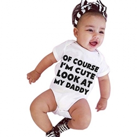 Baby Clothes, Egmy Cute Newborn Infant Baby Girl Boy Short Sleeve Letter Romper Jumpsuit Outfits Clothes (Size:3M)