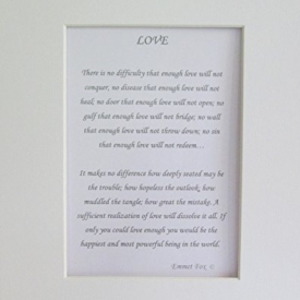 Emmet Fox Vintage Love Poem – Matted for Framing