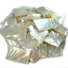 Yuan’s 2oz Irregular Size Pieces by Sea White Mother of Pearl MOP. One Side Polished. For Mosaic Art Tiles, Musical Instrument Inlay Jewelry Design. (2oz – Irregular Cut, White Mother of Pearl)