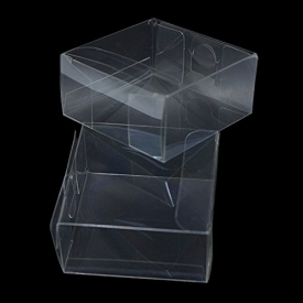 Multiple Usage Clear Plastic Retail PVC Packaging Boxes for Wedding Party Birthday Favor Transparent Cube Jewellery Decorative Accessories Take Out Container (100, 2.0×2.0x1.2 inch(5x5x3 cm))