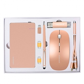 AMENER Luxury Business Gift Set- Perfect for Holiday, Birthday, Corporate- Professional Office Supplies Electronic Kit, Best Gifts for Men & Women(Gold)