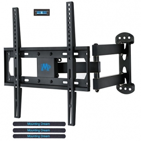 Mounting Dream MD2377 TV Wall Mount Bracket for most of 26-55 Inch LED, LCD, OLED Flat Screen TV with Full Motion Swivel Articulating Arm up to VESA 400x400mm and 60 lbs with Tilting