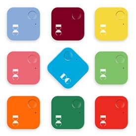 Dangchu 2pcs Smart Finder Bluetooth Locator Square Pet Tracker Alarm Wireless Anti-lost Tag Remote Selfie Shutter Seeker for Kids Bag Wallet Keys Car Smart Phone Random color