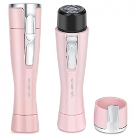 Painless Hair Removal for Women Wloomm Portable Waterproof Electric Facial Hair Remover Epilator for Face Lip Body Chin and Cheek Hair Pink