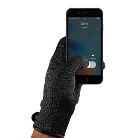 Touch Screen Winter Gloves, [Designer All Hand Touchscreen Gloves] MUJJO SINGLE LAYERED Knitted Smartphone Texting Gloves, Leather Cuffs, Magnetic Closure, Men Women, Anti-Slip Grip (8-8.5 Medium)