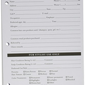 Fromm Stylist Client Data Refill Cards Personal Organizer Refill (391)