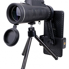 Waterproof Monocular Telescope,40×60 High Power Waterproof Fogproof Scope Telescope with Quick Smartphone Adapter and Tripod – for Bird Watching, Hunting, Camping, Hiking, Outdoor, Surveillance
