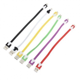 1 USB Data Cable Charger (3 Ft), Micro USB Data Cable Flat Noodle Charger for Samsung Galaxy, HTC, LG, Huawei, Nexus, Motorola, Blackberry, Tablets or Smartphones (Yellow Cable)